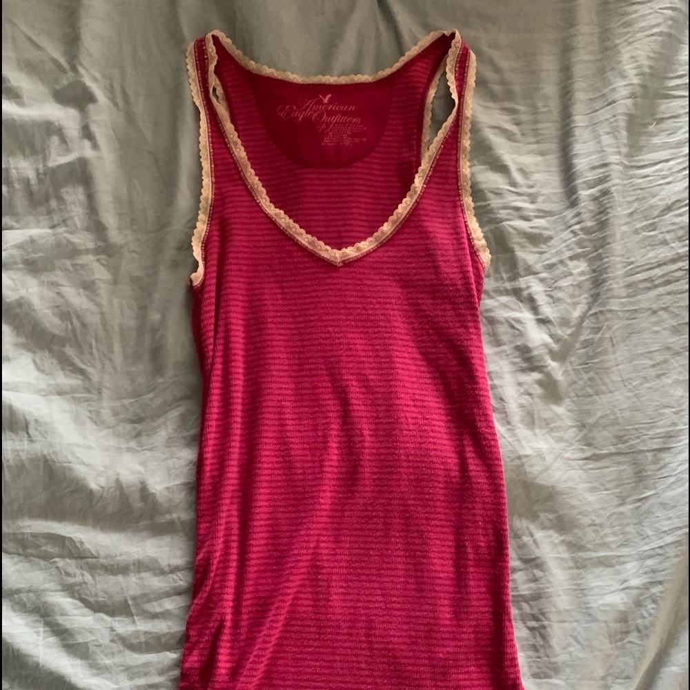 BOGO with any purchase American Eagle pink tank